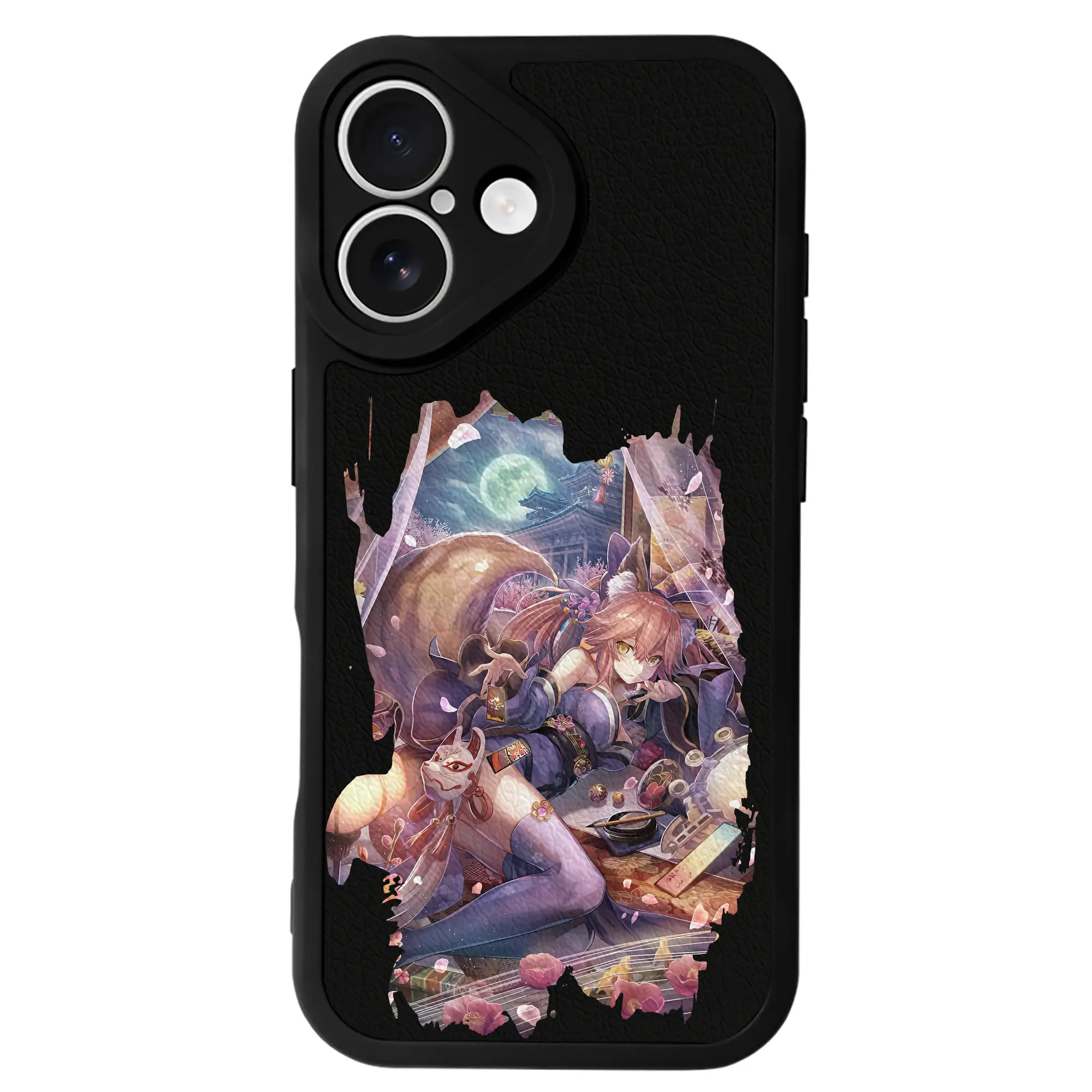 FGO グッズ,玉藻の前 - IPhone 16シリーズ対応 ・ シリコンスマホケース ・ レザー調 ・ 高精度フィット ・ 耐衝撃 ・ ワイヤレス充電対応 ・ 精密カット